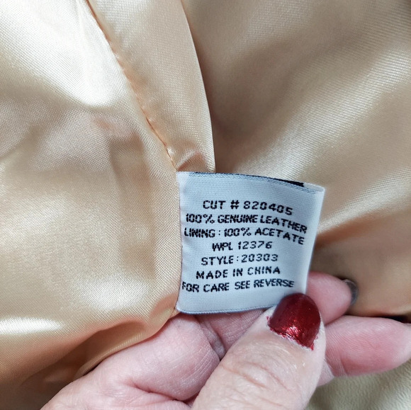 Pioneer Wear Vintage NOS Cream Leather Button Down Front Fringed A-Line Skirt‎ - Picture 6 of 16